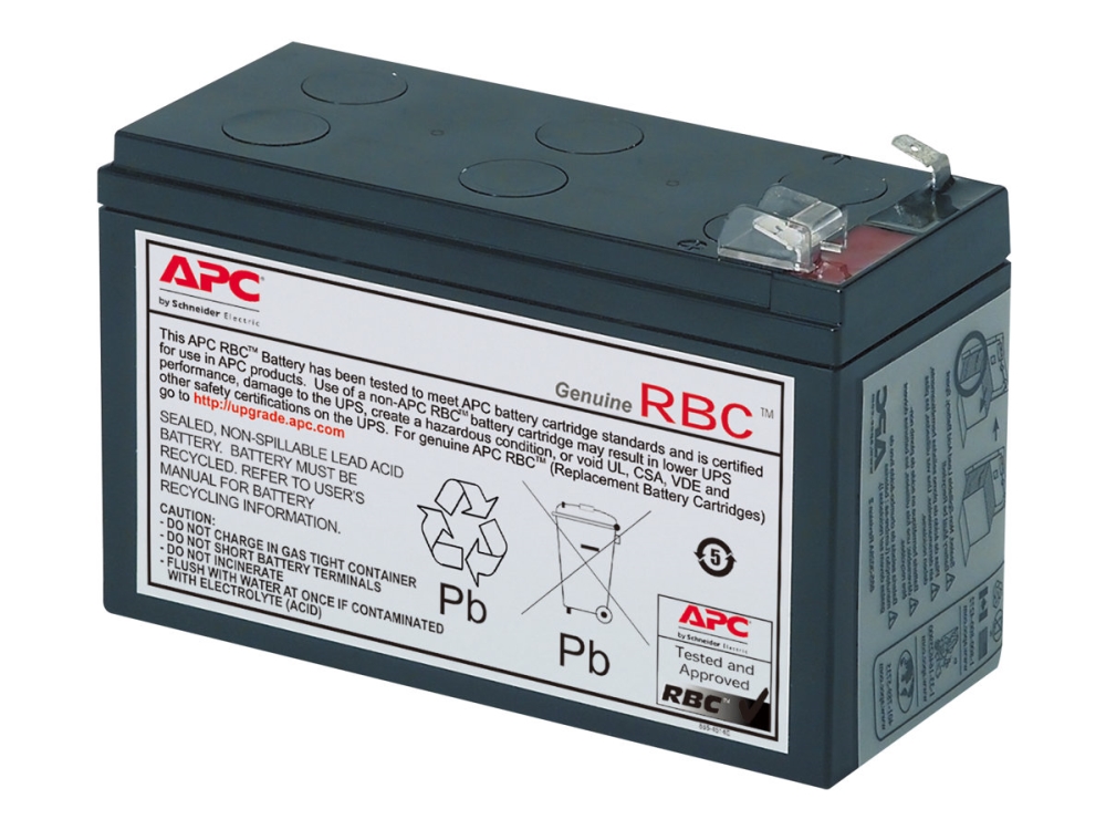 Apc Replacement Battery Cartridge #106   Ups Batteri   1 X Batteri   Blysyre   Svart   For P N: Be400 Cp  Be400 It  Be400 Kr  Be400 Rs  Be400 Sp  Be4 fra Apc
