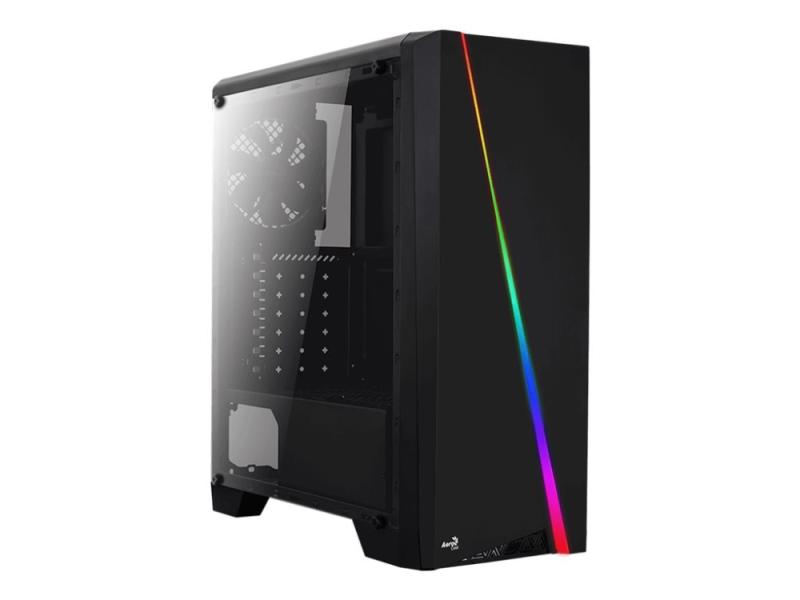 Aerocool Cylon   Tower   Atx   Sidepanel Med Vindu   Ingen Strømforsyning   Svart   Usb Lyd fra Aerocool
