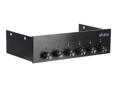 Akasa Fc.six Ak Fc 08bkv2   Viftehastighetsregulator For System   Svart fra Akasa