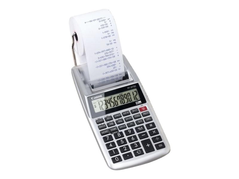 Canon P1 Dtsc Ii   Utskriftskalkulator   Lcd   12 Sifre   Batteri   Sølv fra Canon