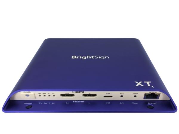 Brightsign Xt1144  Blå  Hvit  H.264  H.265  Mkv  Mov  Mpeg2  Mpeg4  Mpg  Ts  Bmp  Jpeg  Png  Aac  Mp2  Mp3  Wav  Sd  Sdhc  Sdxc  2 05 Tb fra Brightsign