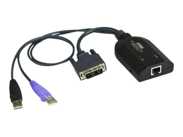 Aten Ka7166   Tastatur   Video   Musekabel  Kvm    Rj 45  Hunn  Til Usb  Dvi D  Hann  fra Aten Technology