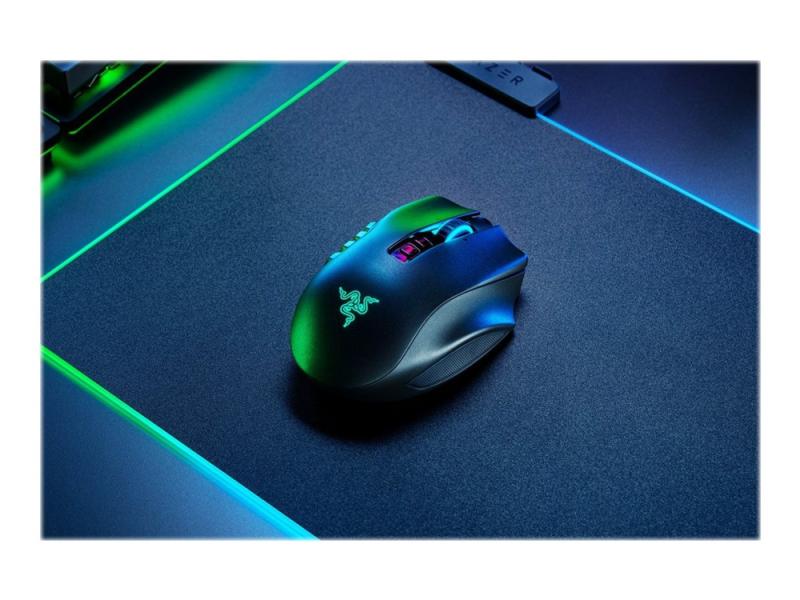 Razer Naga Pro   Mus   Ergonomisk   Høyrehendt   Optisk   20 Knapper   Trådløs   Bluetooth   Bluetooth Usb Adapter fra Razer
