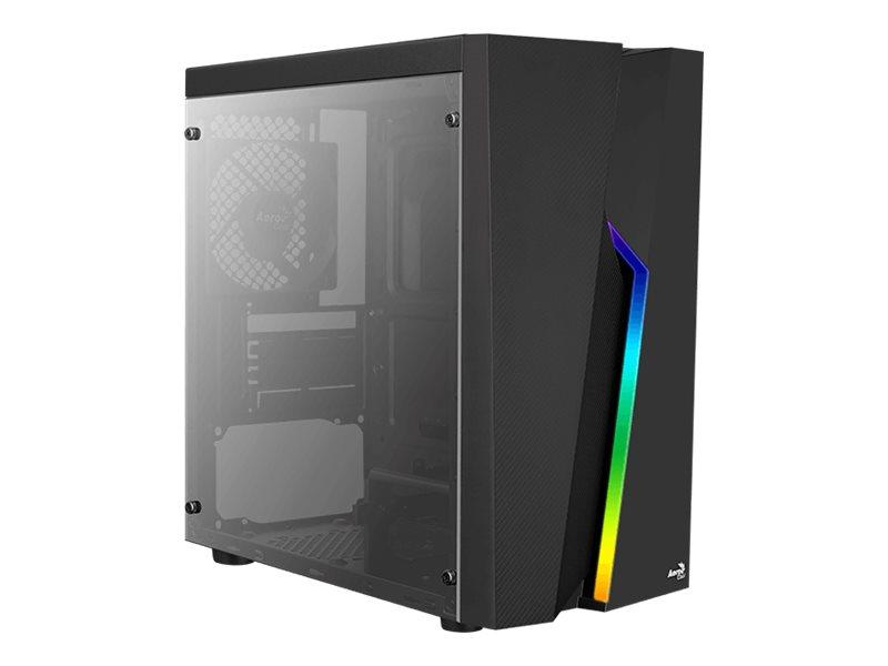 Aerocool Bolt Mini   Tower   Mikro Atx   Sidepanel Med Vindu  Akryl    Ingen Strømforsyning  Atx    Svart   Usb Lyd fra Aerocool