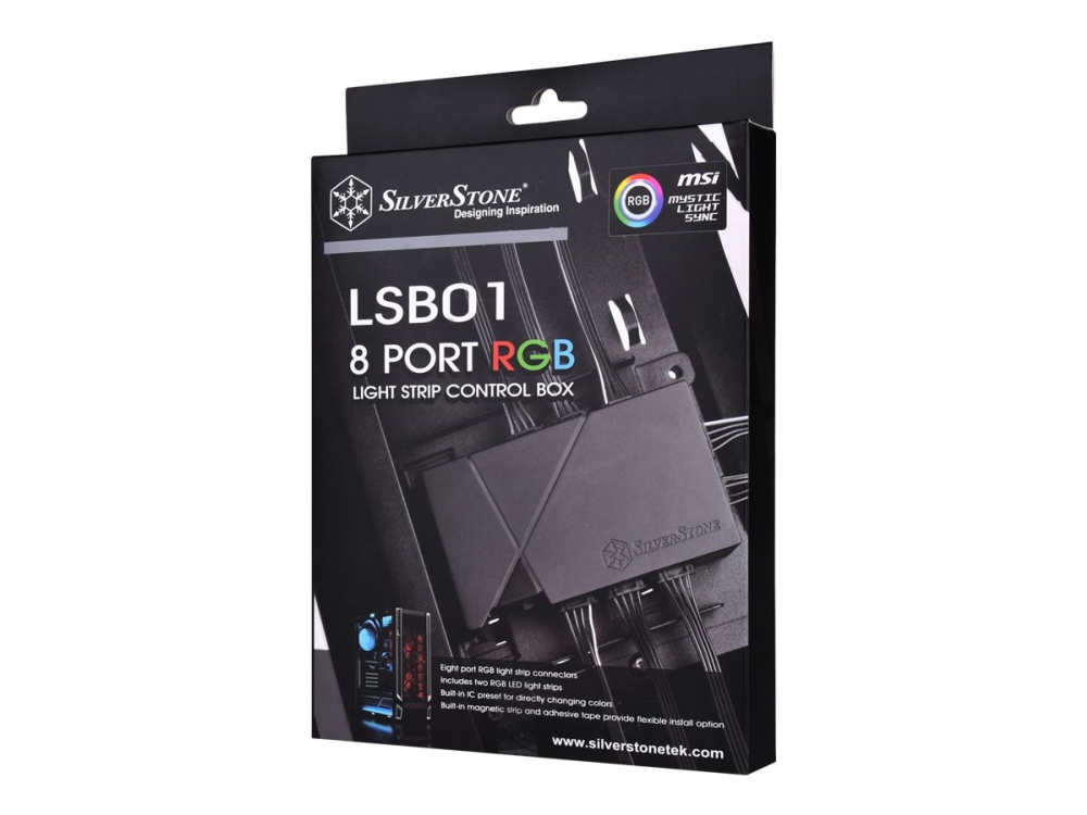 Silverstone Lsb01   Belysning For Systemskap  Led    Sort fra Silverstone Technology