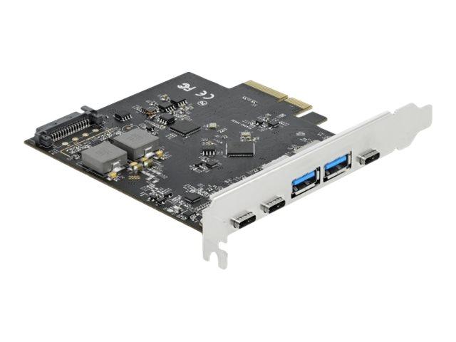 Delock   Usb Adapter   Pcie 3.0 X4   Usb C 3.2 Gen 2 X 3 + Usb 3.2 Gen 2 X 2 fra Delock
