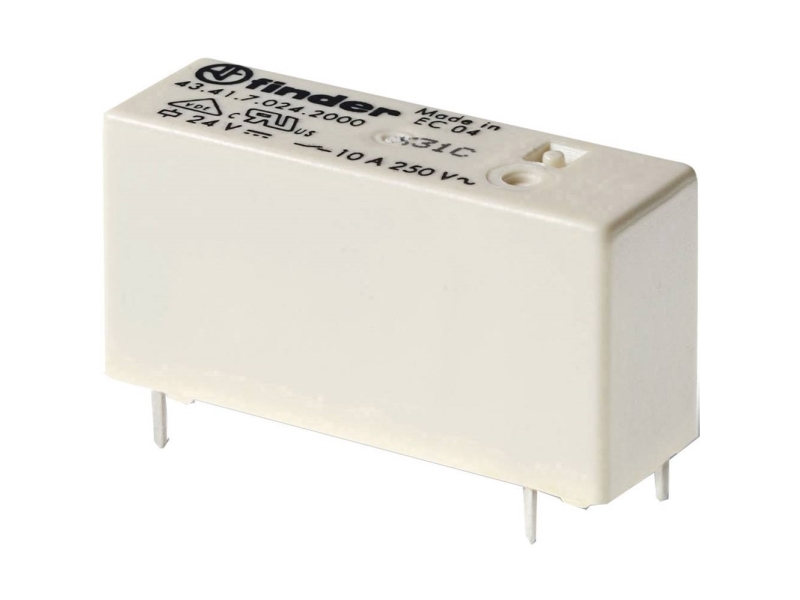 24vdc 10a 250vac Relæ 1 Veksler fra Finder