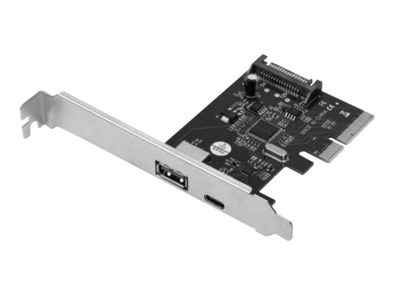 Digitus Ds 30225   Usb Adapter   Pcie 2.0 X4 Lavprofil   Usb C 3.1 X 1 + Usb 3.1 Gen 2 X 1 fra Digitus