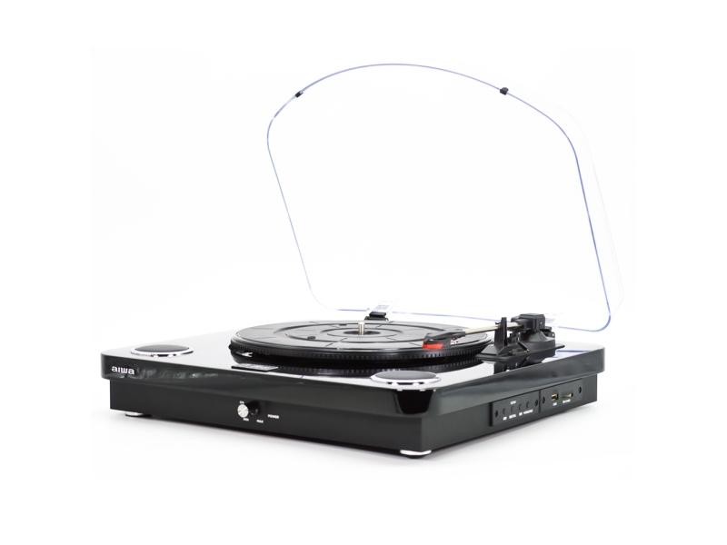 Aiwa Gbtur 120bk  Svart  33 45 78 Rpm  2.1+edr  10 M  10 W  100   20000 Hz fra Aiwa