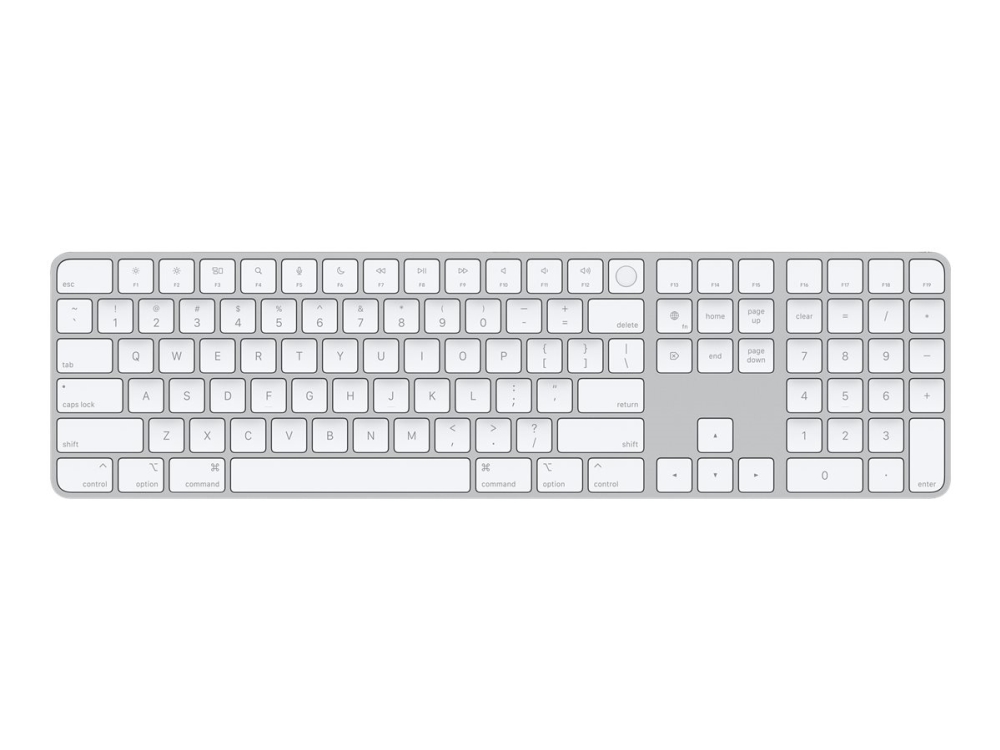 Apple Magic Keyboard With Touch Id And Numeric Keypad   Tastatur   Trådløs   Bluetooth  Usb C   Qwerty   Internasjonal Engelsk   Kanadisk Fransk fra Apple