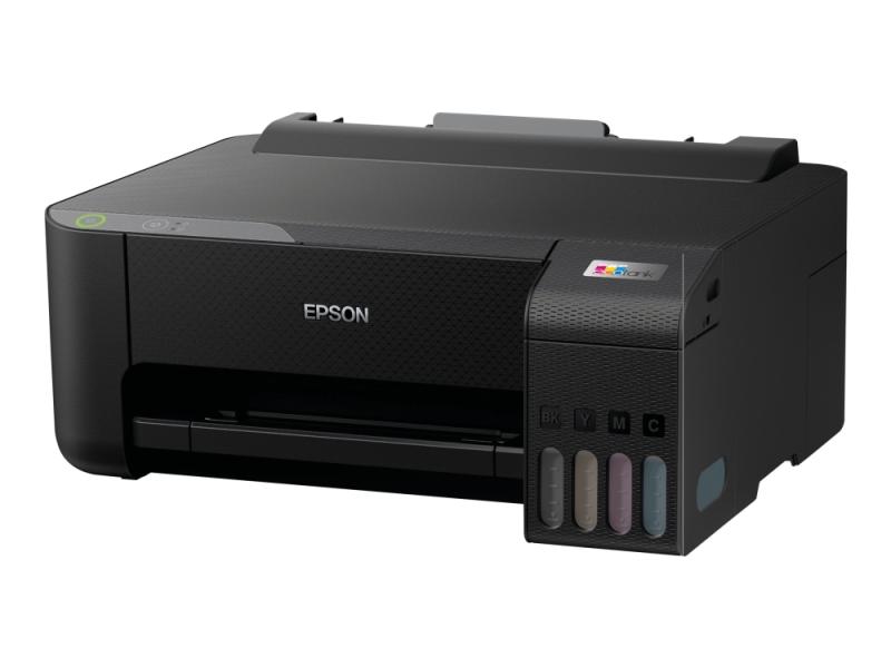 Epson L1210   Skriver   Farge   Ink Jet   A4 Legal   5760 X 1440 Dpi   Opp Til 10 Spm  Mono    Inntil 5 Spm  Farge    Kapasitet: 100 Ark   Usb   Svar fra Epson