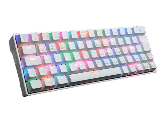 Fourze Gk60   Tastatur   Bakgrunnsbelyst   Trådløs   Usb C  Bluetooth 5.0   Nordisk   Tastsvitsj: Outemu   Hvit fra Fourze