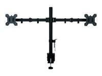 Art L 02n   Monteringssett   Justerbar Arm   For 2 Lcd Skjermer   Metall   Svart Pulverjakke   Skjermstørrelse: 13" 27"   Skrivebordsmonterbar fra Art