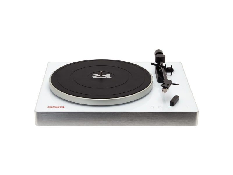 Aiwa Apx 680bt Wt  Beltedrevet Platespiller  Automatisk  Hvit  Metall  33 1 3 45 Rpm  Mm Fiber fra Aiwa