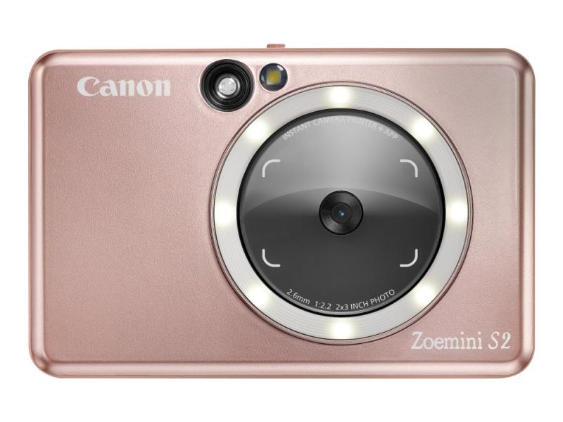 Canon Zoemini S2   Digitalkamera   Kompakt Med øyeblikkelig Bildeskriver   8.0 Mp   Nfc  Bluetooth   Rosagull fra Canon
