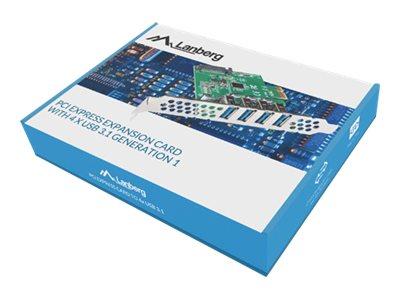 Lanberg Pce Us3 004   Usb Adapter   Pcie Lavprofil   Usb 3.1 Gen 1 X 4 fra Lanberg
