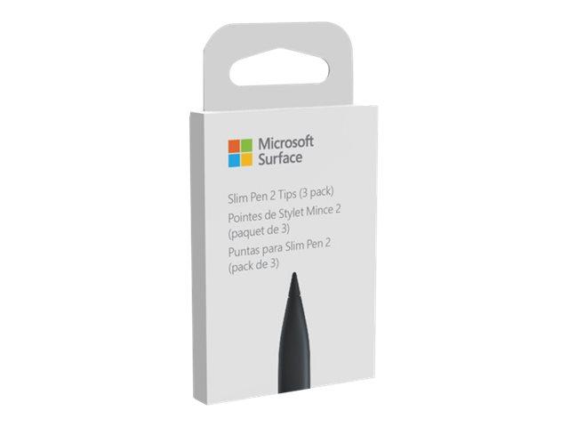 Microsoft   Stifttupp   Matt Svart  En Pakke 3    For Surface Slim Pen 2 fra Microsoft