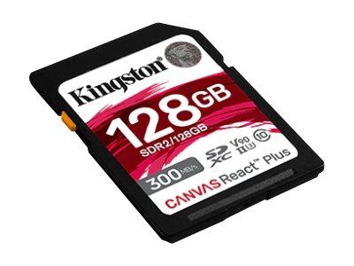 Kingston Canvas React Plus   Flashminnekort   128 Gb   Video Class V90   Uhs Ii U3   Class10   Sdxc Uhs Ii fra Kingston Technology