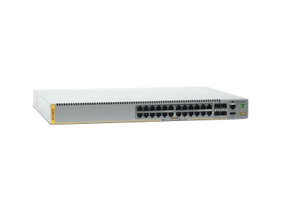 Allied Telesis At X510 28gsx   Switch   L2+   Styrt   24 X Sfp + 2 X 10 Gigabit Ethernet   1 Gigabit Ethernet Sfp+ + 2 X 10 Gigabit Sfp+   Front Til fra Allied Telesyn International
