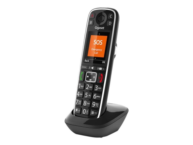 Gigaset E720hx   Trådløst Ekstra Håndsett Med Anrops Id   Eco Dectgapcat Iq   Sip  Rtp   Svart fra Gigaset Communications