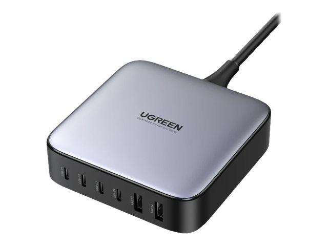 Ugreen Nexode   Strømadapter   200 Watt   6 Utgangskontakter  2 X Usb  4 X Usb C  fra Ugreen