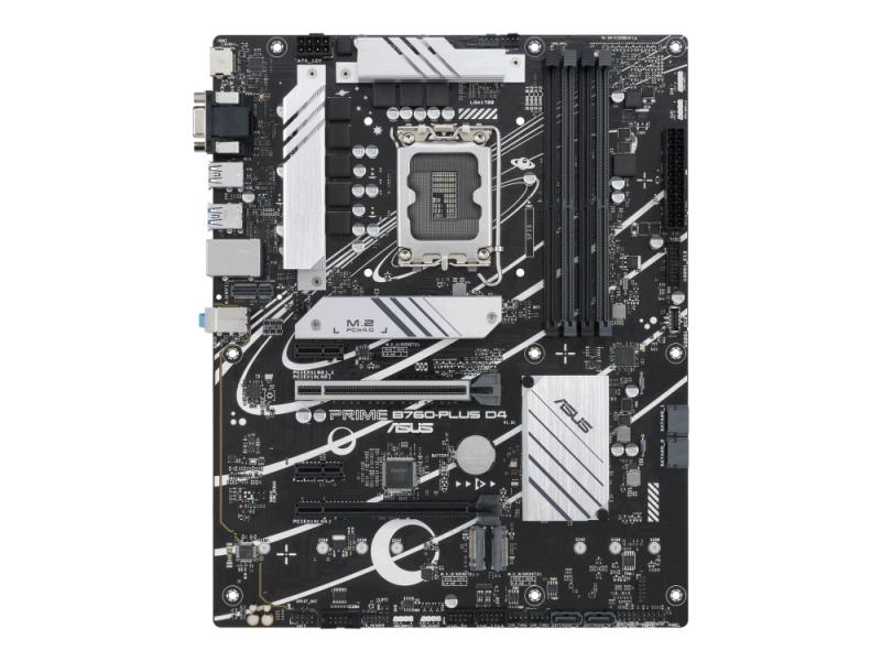 Asus Prime B760 Plus D4   Hovedkort   Atx   Lga1700 Sokkel   B760 Chipset   Usb C 3.2 Gen 2x2  Usb C 3.2 Gen 1  Usb 3.2 Gen 2  Usb 3.2 Gen 1  Usb4   fra Asus