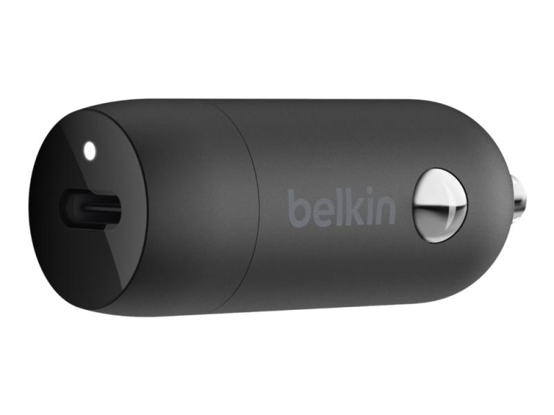 Belkin Boostcharge   Bilstrømadapter   30 Watt   3 A   Fast Charge  24 Pin Usb C    Svart fra Belkin Components