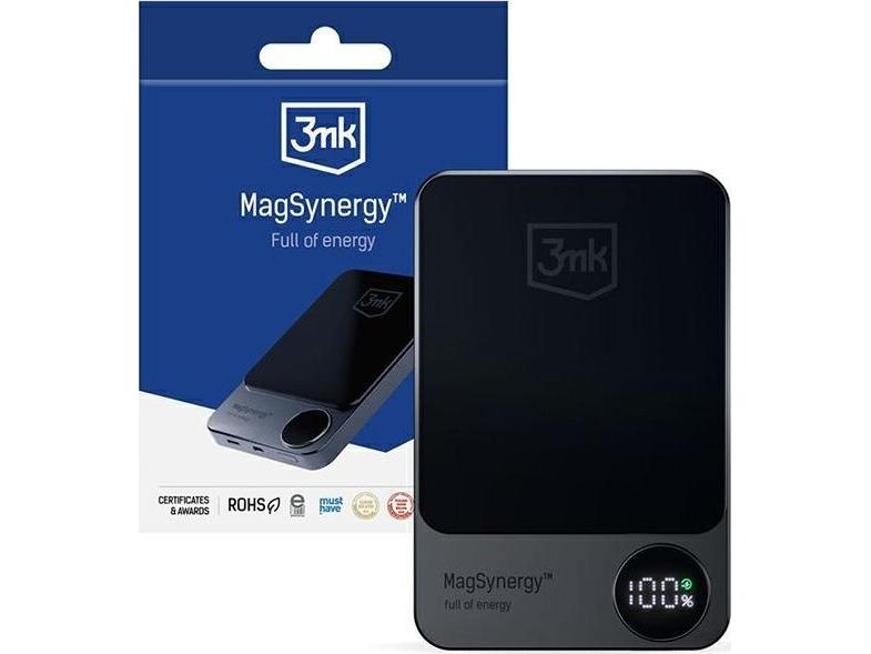 3mk Magsynergy Powerbank 10000mah Med Magsafe Trådløs Lading fra 3mk