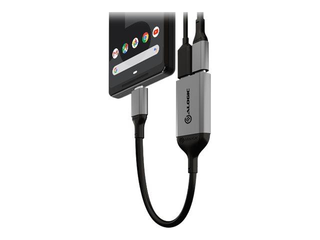 Alogic Ultra Series Charging Combo Adapter   Usb Adapter   24 Pin Usb C  Hann  Til 24 Pin Usb C  Hunn    10 Cm   Usb Strøm + Lyd  Støtte For Power De fra Alogic