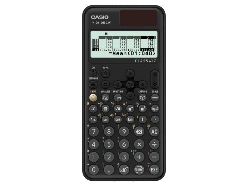 Casio Fx 991de Cw  Lomme  Vitenskaplig  12 Sifre  Batteri  Sort fra Casio