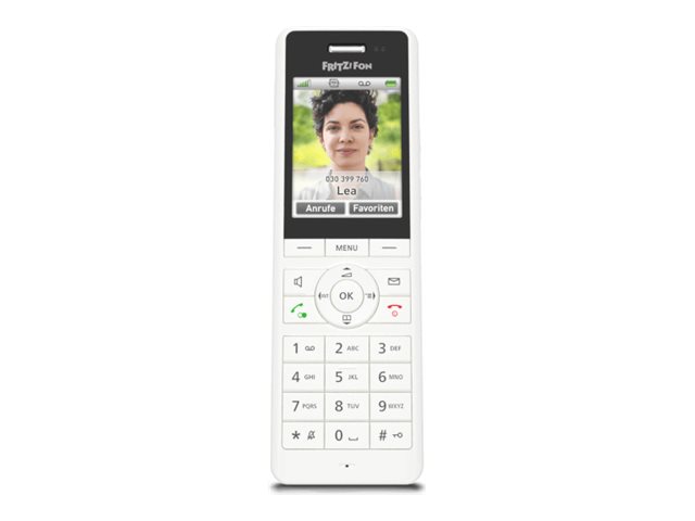 Avm Fritz!fon X6   Trådløst Ekstra Håndsett   Svarersystem   Med Internettradio Med Anrops Id   Eco Dectgap   Treveis Anropskapasitet   Sip   Hvit fra Avm