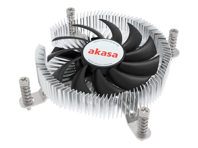 Akasa   Prosessorkjøler   Ekstra Sikker  Ultralav Profil  Tynn Mini Itx    For: Lga1700    Aluminium   75 Mm fra Akasa