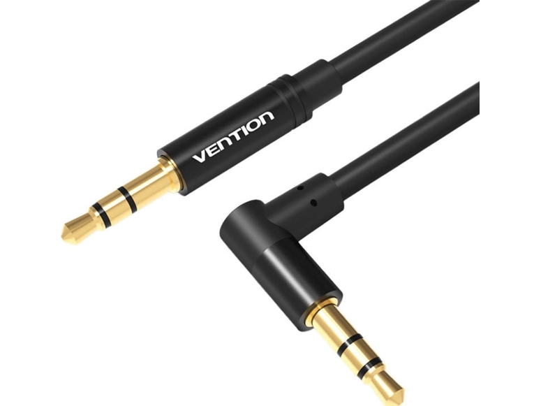 Angular Mini Jack 3.5mm Aux Cable Vention Bakbd T 0.5m  Black  fra Usorteret