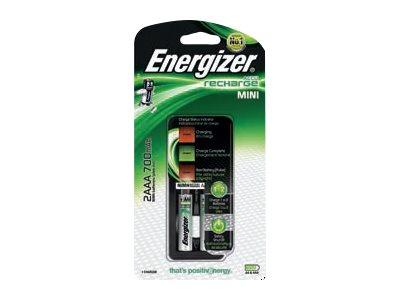 Energizer Recharge Mini 700   8 13 Hr Batterilader    For 1xaa  2xaaa  2 X Aaa   Nimh   700 Mah fra Energizer