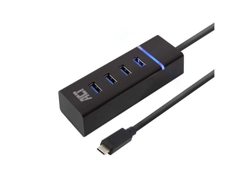 Act Ac6415 Grensesnitthub Usb 3.2 Gen 1  3.1 Gen 1  Type C 5000 Mbit S Svart  Ac6415  fra Act