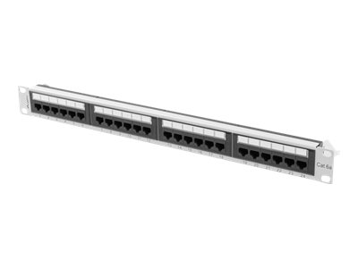 Lanberg Ppua 1024 S   Koblingspanel   Rackmonterbar   Cat 6a   Utp   Rj 45 X 24   Grå  Ral 7035   1u   19" fra Lanberg