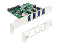 Pci Express Kort > 4 X Usb 3.0 fra Delock