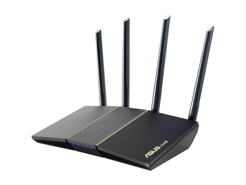 Asus Rt Ax57 Go   Trådløs Ruter   Wwan 1 Portssvitsj   Wi Fi 6   Dobbeltbånd fra Asus