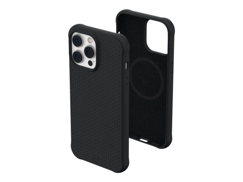 [u] Protective Case For Iphone 14 Pro Max [6.7 In]   Dot For Magsafe Black   Baksidedeksel For Mobiltelefon   Magsafe Samsvar   Væskesilikon   Svart fra Urban Armor Gear