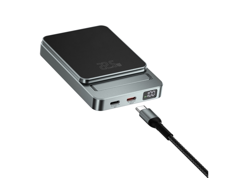 4smarts 540710  5000 Mah  Litium Polymer  Lipo  Adaptive Fast Charging  Power Delivery  Quick Charge 3.0  Supercharge  Trådlös Laddning  22 5 W  Grå fra 4smarts