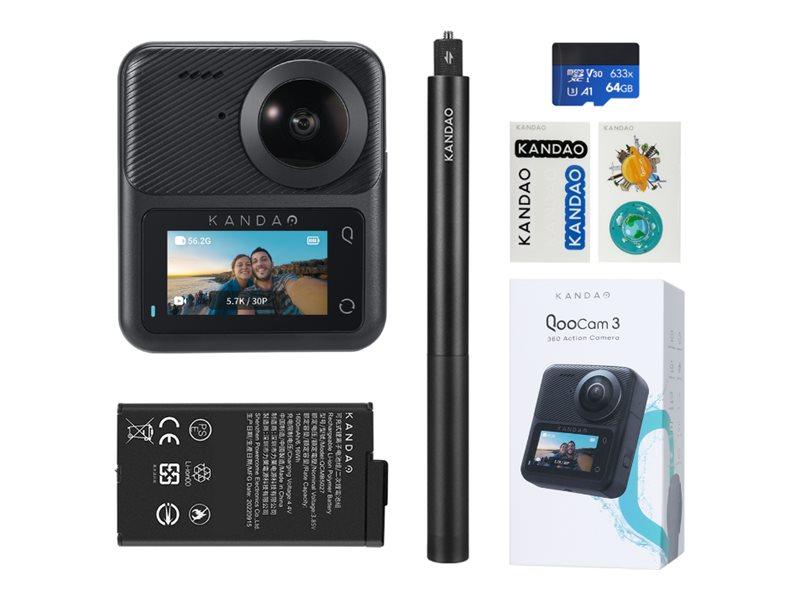 Kandao Qoocam 3   Travel Combo   360 Actionkamera   5.7k   30 Fps   Wireless Lan  Bluetooth fra Kandao