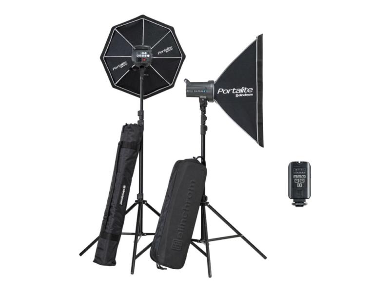 Elinchrom D Lite Rx 4   Dual Monolight Kit   Strobelampesett   2 Hoder X 1 Lampe   400 Joule   Ac fra Elinca