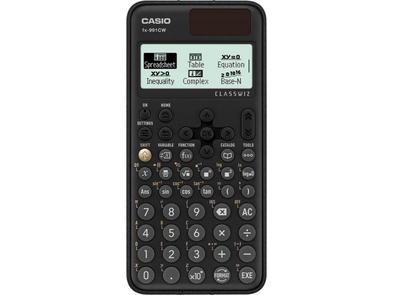 Casio Fx 991cw  Lomme  Vitenskaplig  12 Sifre  Batteri  Sort fra Casio