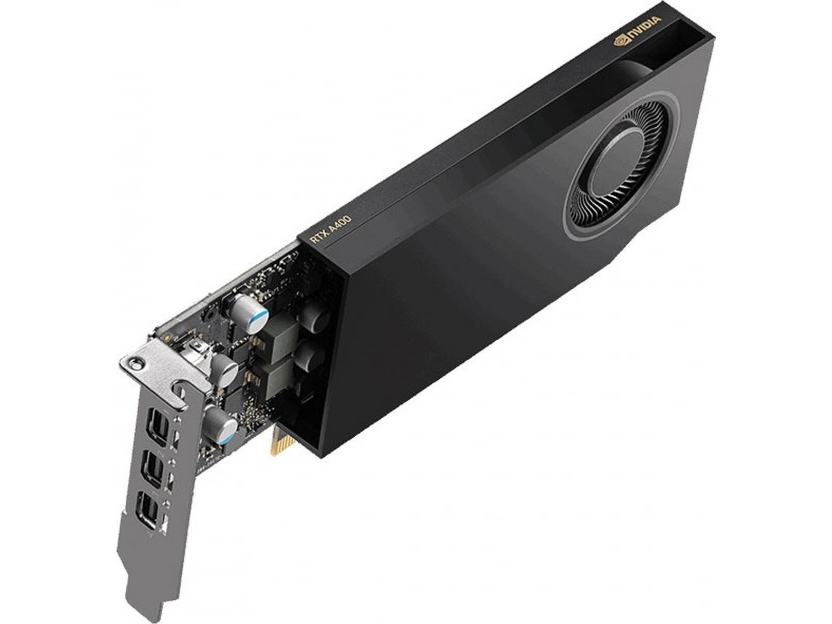 Nvidia Rtx A400   Grafikkort   Rtx A400   4 Gb Gddr6   Pcie 4.0 X8   4 X Mini Displayport  Vcnrtxa400 Sb  fra Pny Technologies