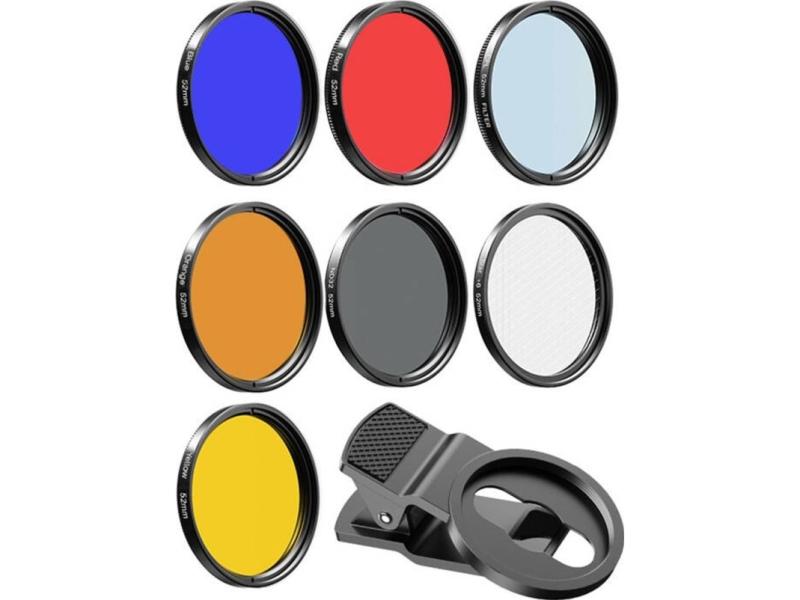 Apexel Apl 52uv 7f 52mm 7i1 Telefonlinse Filtersett fra Apexel