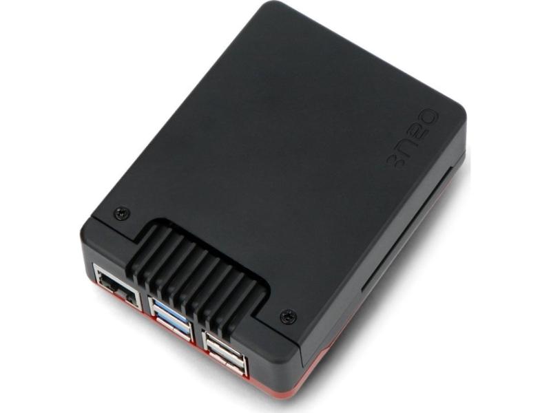 Argon40 Argon Neo 5 Bred   Etui Til Raspberry Pi 5 Med Vifte   Svart Og Rød} fra Argon40