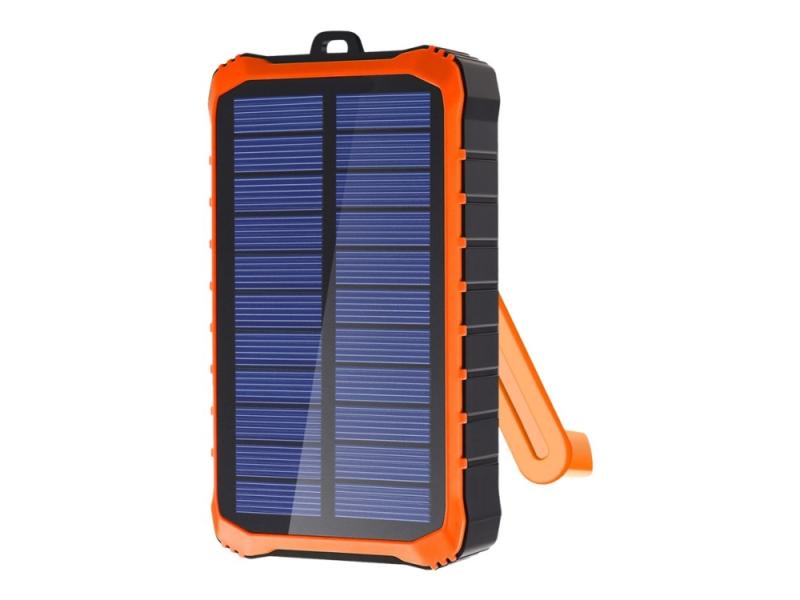 4smarts Solar Powerbank Prepper 12000mah Schwarz  Orange 456633 fra 4smarts
