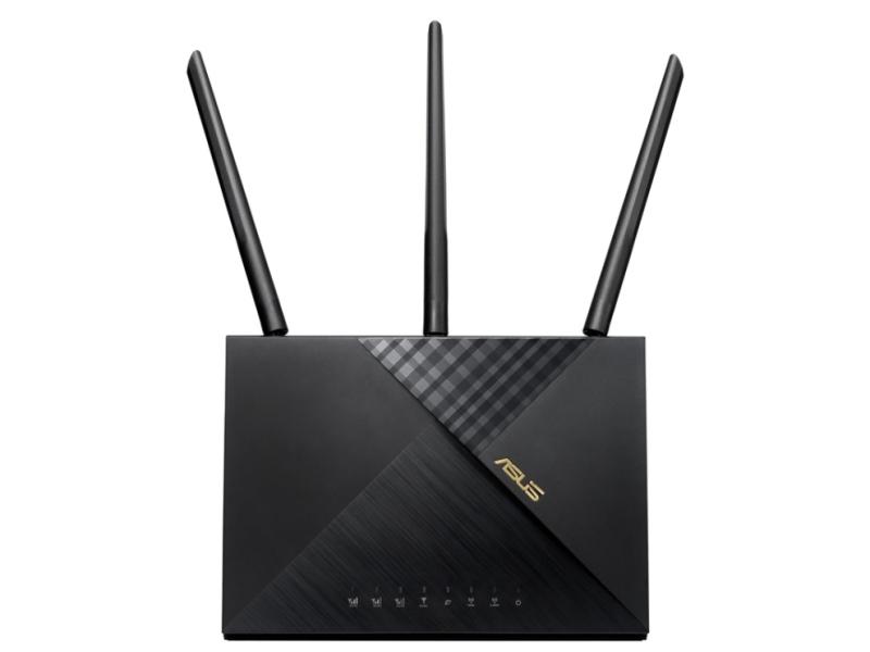 Asus 4g Ax56  Wi Fi 6  802.11ax  Dobbelbånd  2.4 Ghz   5 Ghz  Ethernet Bredbåndsforbindelse  3g  Sort  Frittstående Router fra Asus