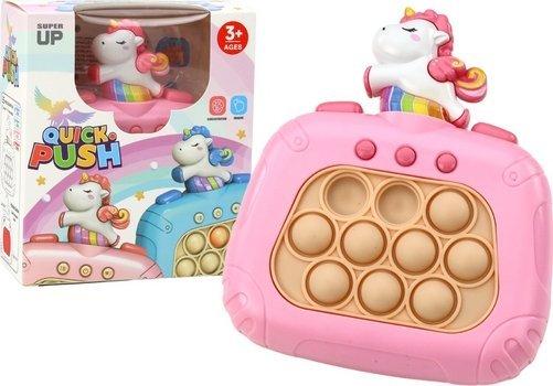 Leantoys Sensory Game Unicorn Pop It Batteridrevne Lys Høres Rosa Blå fra Leantoys