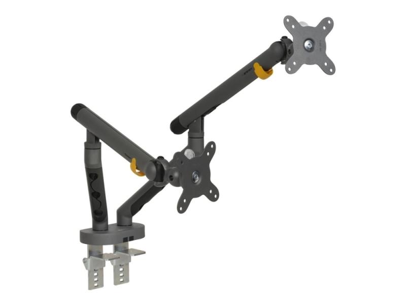 Bakker Elkhuizen Flexible Dual   Monteringssett   Justerbare Dobbeltarmer   For 2 Skjermer   Aluminium  Stål  Abs Plast  Termoplastgummi  Tpr  Polya fra Bakker & Elkhuizen